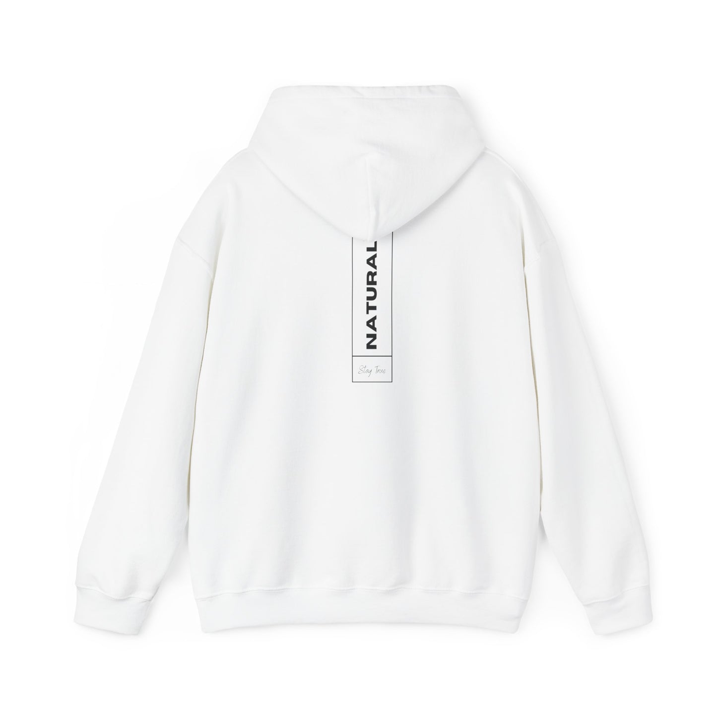 Natural Hooded Sweatshirt (Logo) (White)