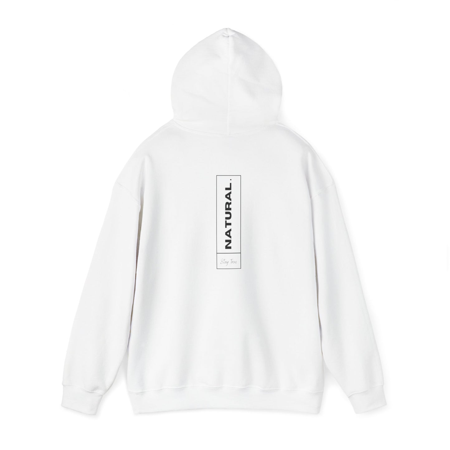 Natural Hooded Sweatshirt (Logo) (White)