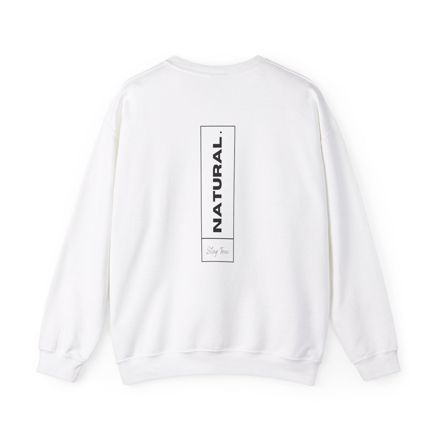 Natural Crewneck Sweatshirt (Logo) (White)