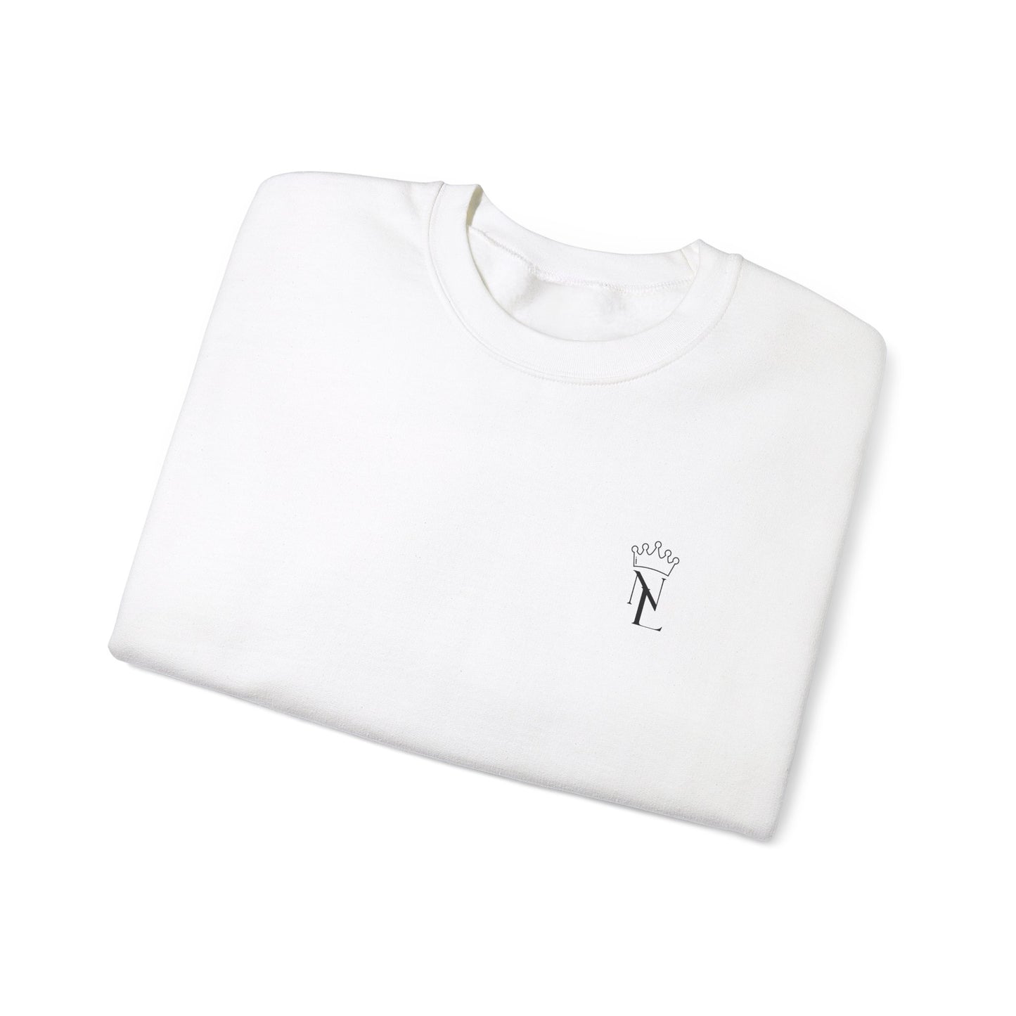 Natural Crewneck Sweatshirt (Logo) (White)