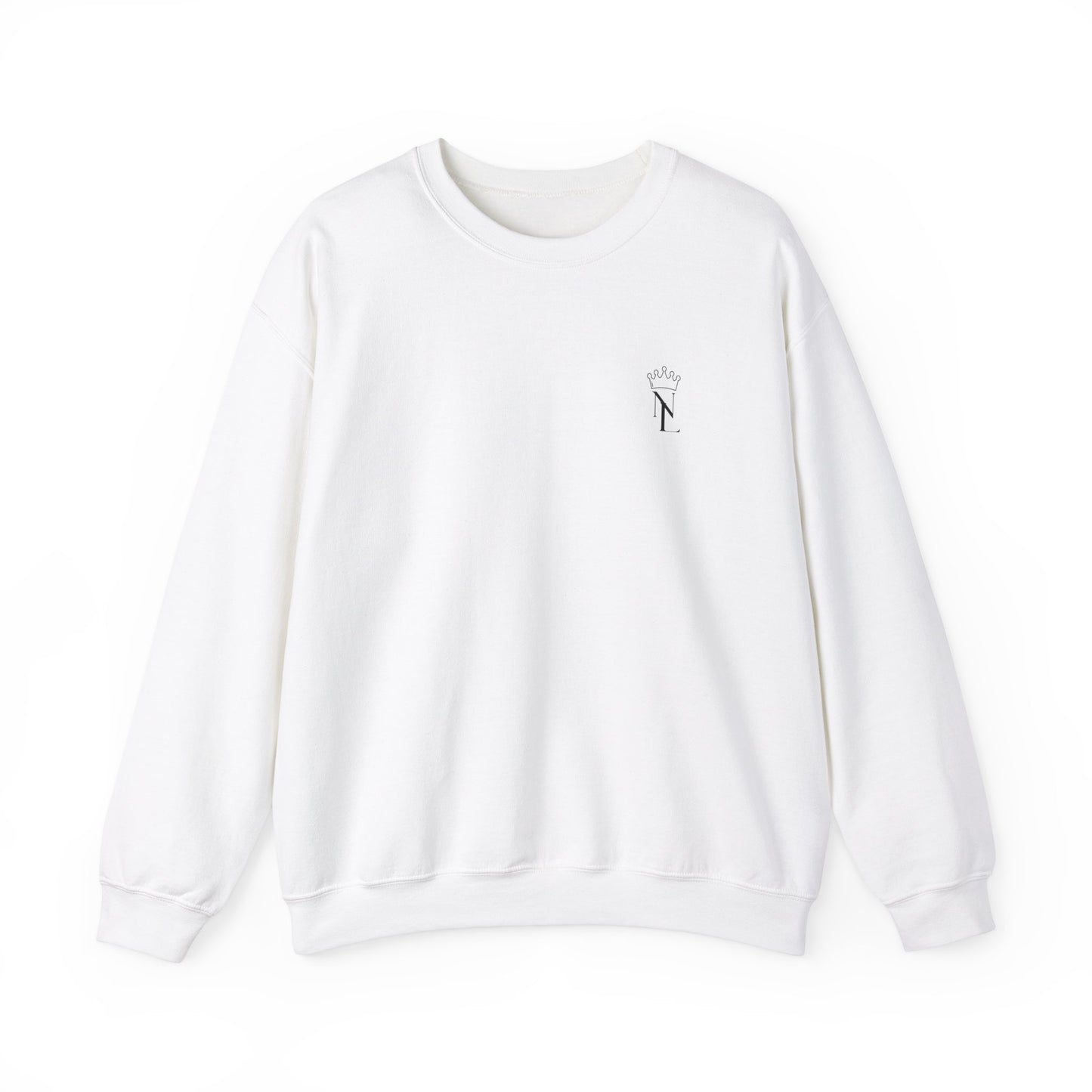 Natural Crewneck Sweatshirt (Logo) (White)